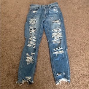 American Eagle Ripped Mom Jeans